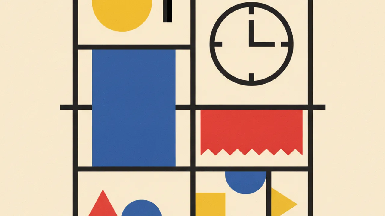 Kutuya düşen madeni para ve saat, Bauhaus kompozisyonu