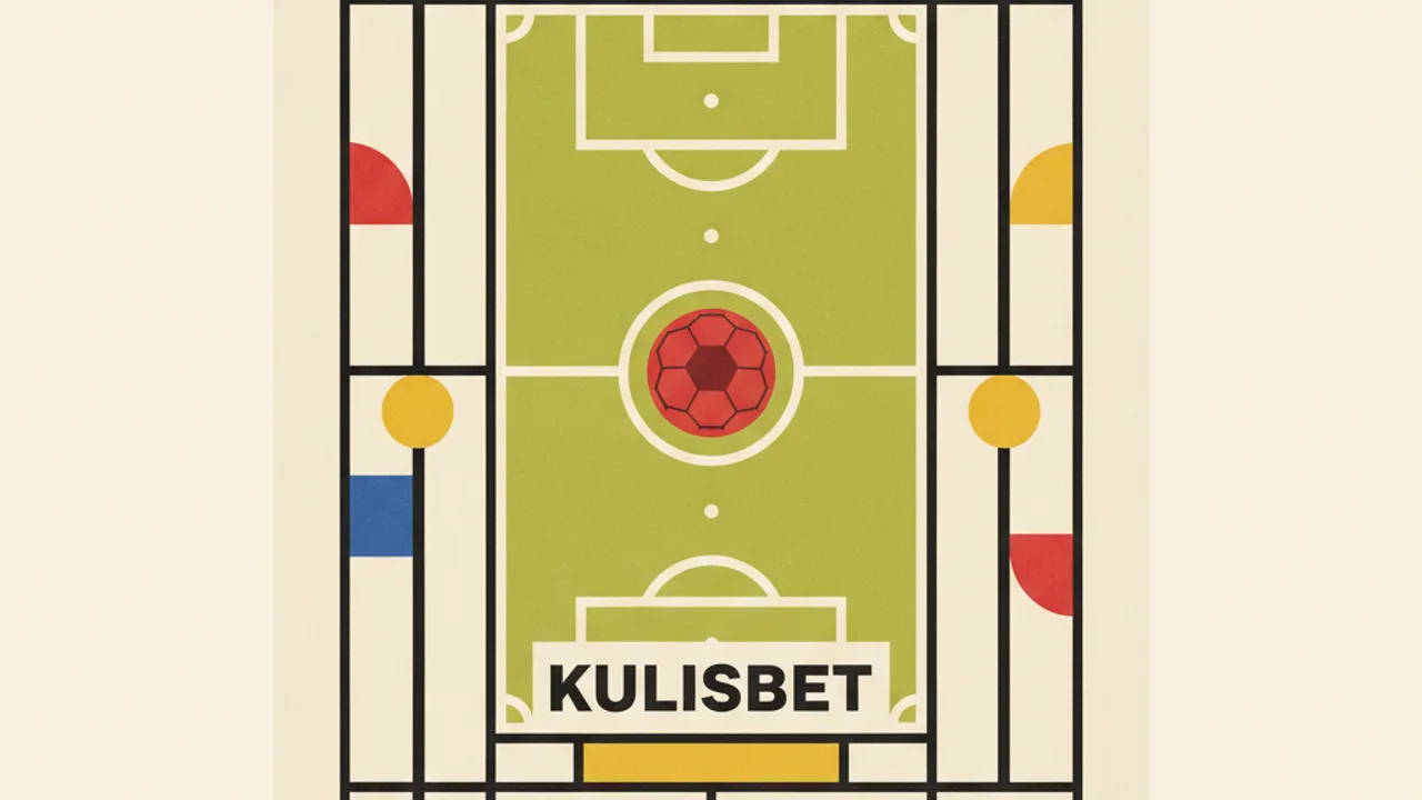 Kulisbet giriş rehberi için De Stijl tarzı stadyum kompozisyonu