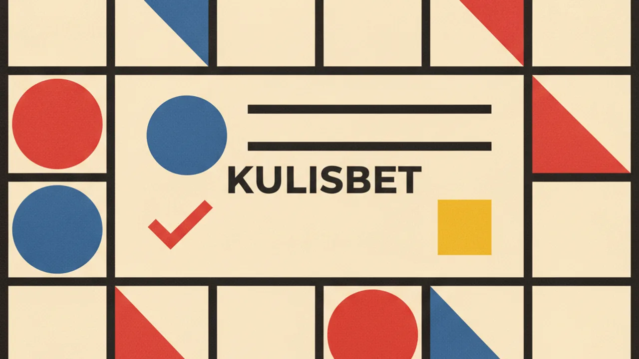 Kulisbet üyelik kartı, geometrik form kompozisyonu